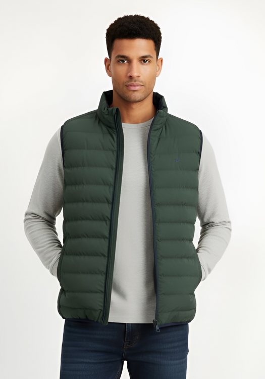 Fynch Hatton Αμάνικο Jacket της σειράς Quilted - 1509 2601 737 Dark Ivy