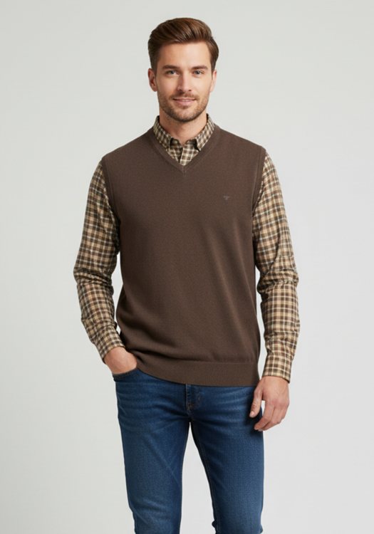Fynch Hatton Αμάνικο Pullover της σειράς Slipover  - 1514 214 860 Earth