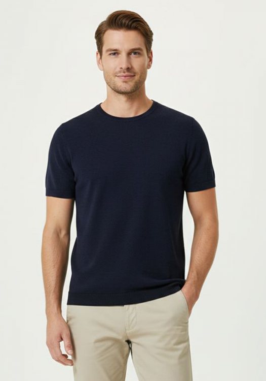 Fynch Hatton Μπλούζα της σειράς Knit - 1503 701 690 Navy