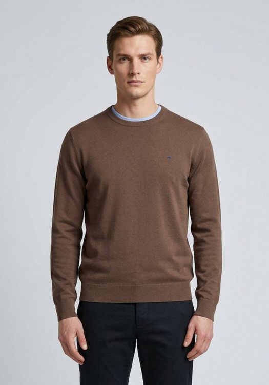 Fynch Hatton Πλεκτή Μπλούζα Superfine Cotton - 1614 210 861 Dark Chocolate