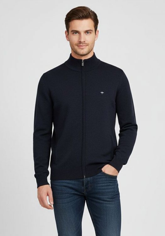 Fynch Hatton Ζακέτα της σειράς Cardigan Zip - SFPK212 690 Navy