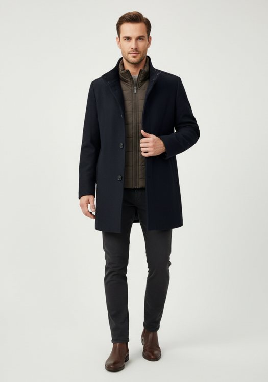 Fynch Hatton Παλτό της σειράς Stand - 1510 2430 688 Dark Navy