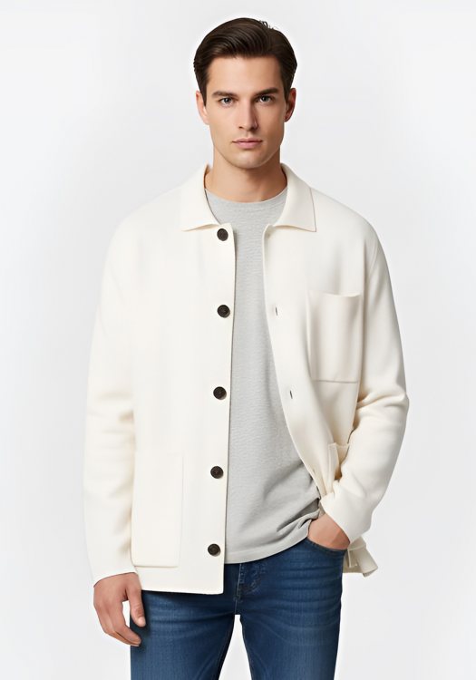 GABBA Πλεκτή Ζακέτα της σειράς Blanko Cardi - 11809 002  Off White