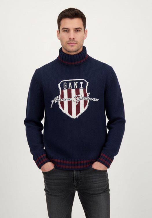 GANT Sweater της σειράς Texture - 8030272 433 Evening Blue