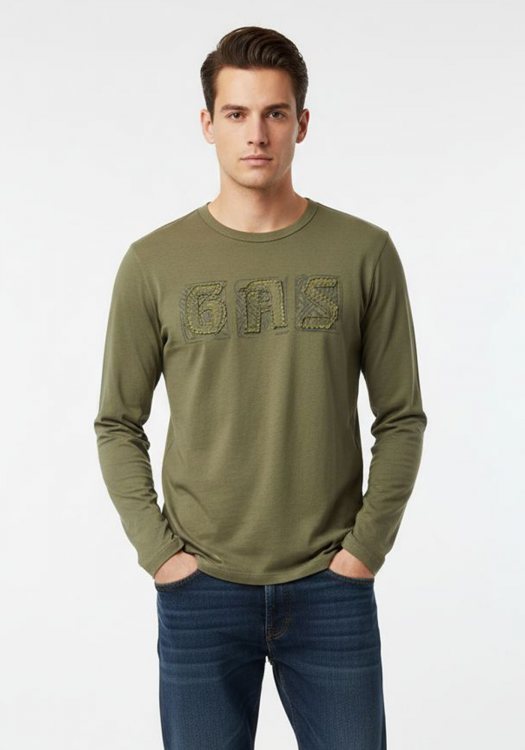 GAS Μπλούζα της σειράς Bax - 00832647119 783 Khaki