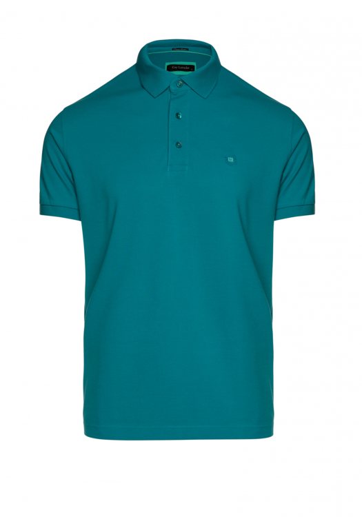 Guy Laroche Polo Μπλούζα της σειράς Pima Cotton σε κανονική γραμμή - GL2119090 021 Curious Blue