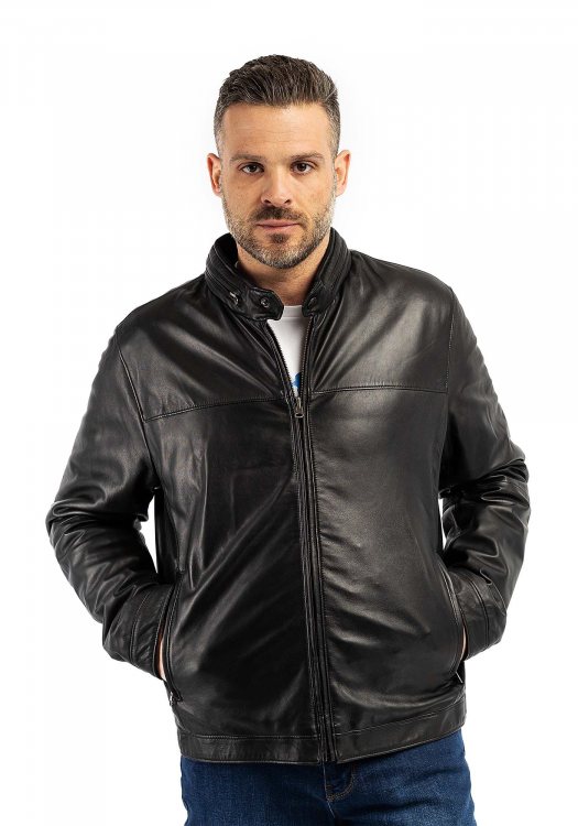 Guy Laroche Double Face Leather Bomber jacket