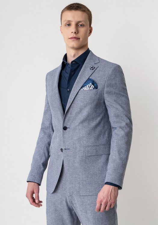 Guy Laroche Σακάκι της σειράς Linen - GLDS13722 20854 3 Blue