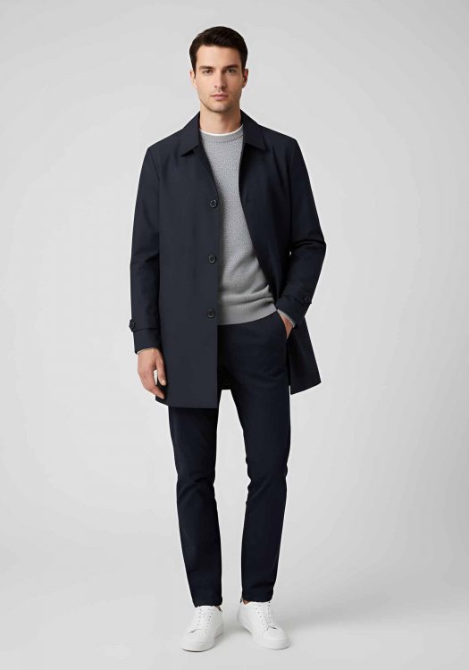 Guy Latoche Καπαρντίνα της σειράς Doubleface - GLEW244037 1 Blue Black 