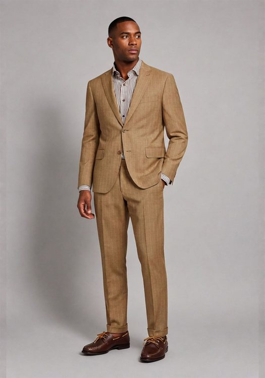 Guy Laroche Κοστούμι Stripe - GLFS11139 856N 098R 5 Camel