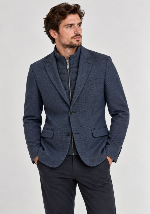 Guy Laroche Zip Σακάκι Micro - GLFW23208 J.10855V 0509 Blue