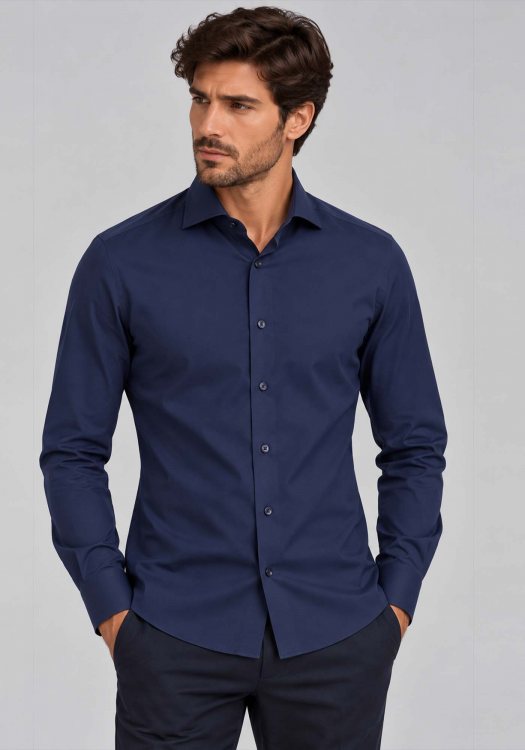 Guy Laroche Πουκάμισο Basic - GLFW28208/CL 3 Dk Blue