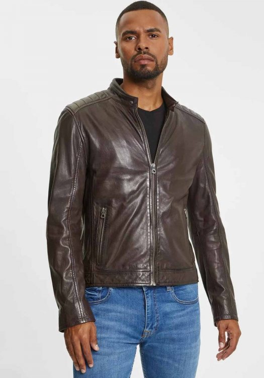 David Moor Δερμάτινο Jacket της σειράς GMBrody - M0014813 Brown