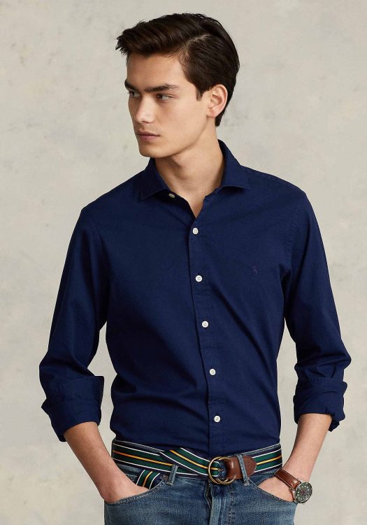 Polo Ralph Lauren Πουκάμισο της σειράς Garment-Dyed Twill - 710861198  004 Newport Navy