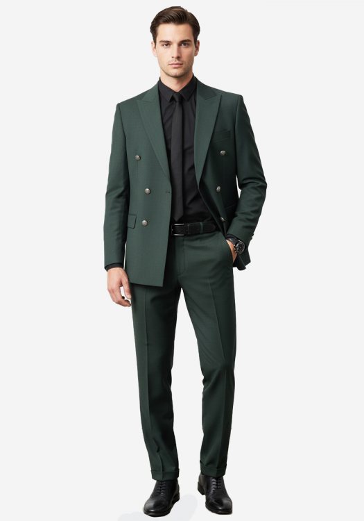 Guy Laroche 2 Pieces Σταυρωτό Κοστούμι της σειράς Double Breasted - GLES11166 10957 140 Green