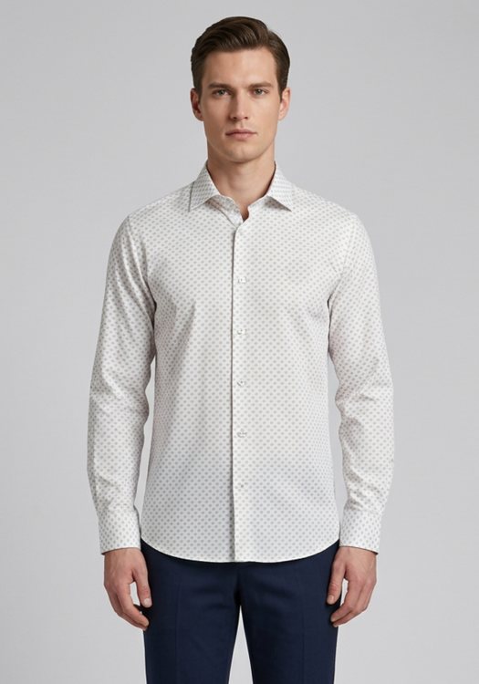 Guy Laroche Πουκάμισο Micro - GLFS18719 CL 2 Off White