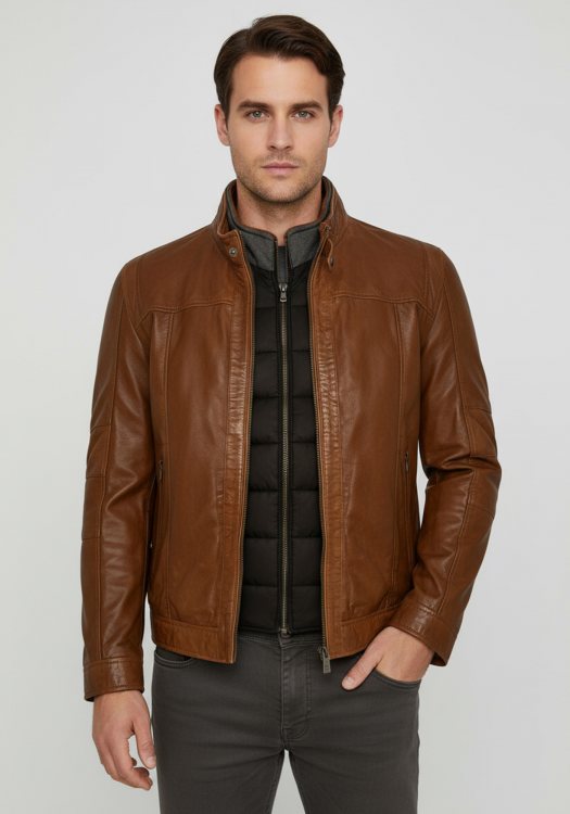 Guy Laroche Δερμάτινο της σειράς Biker - GL771 01 05 Tabacco