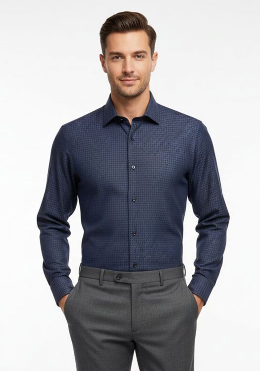 Guy Laroche Πουκάμισο της σειράς Micro - GLEW28706  CL 3 Blue