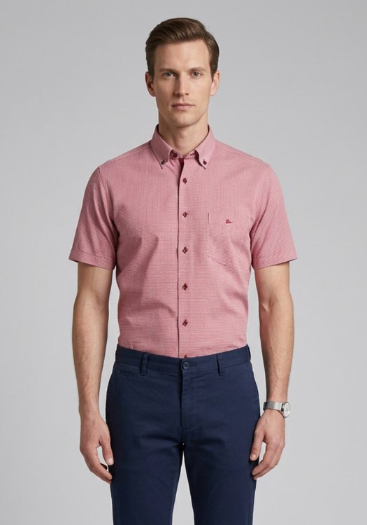 Guy Laroche Πουκάμισο της σειράς Short Sleeve - GL2218413 BDSS 5 Red