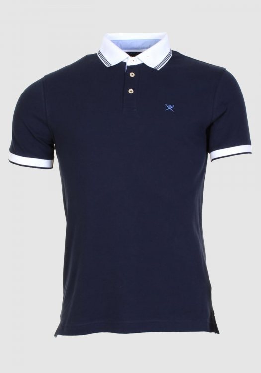 Slim Fit Hackett Mix Woven Trim - Navy 595