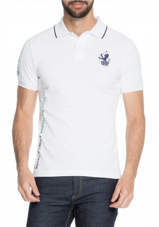 Slim Fit Polo Panel Seam - White