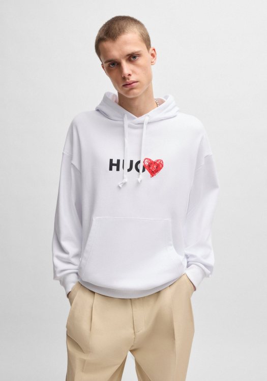 HUGO Hoodie της σειράς Dewgili - 50530577 100 White