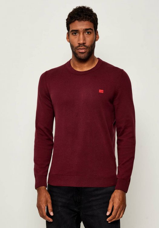 HUGO Pullover της σειράς San Cassius - 50475083 602 Dark Red 