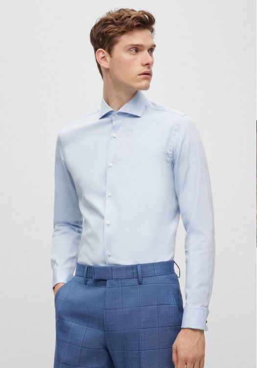 BOSS Πουκάμισο της σειράς H Hank - 50496169 450 Light Blue