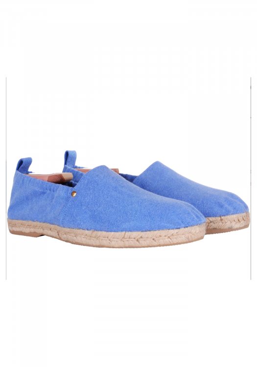 Hackett Washed Lin Espadrillos Bright Blue