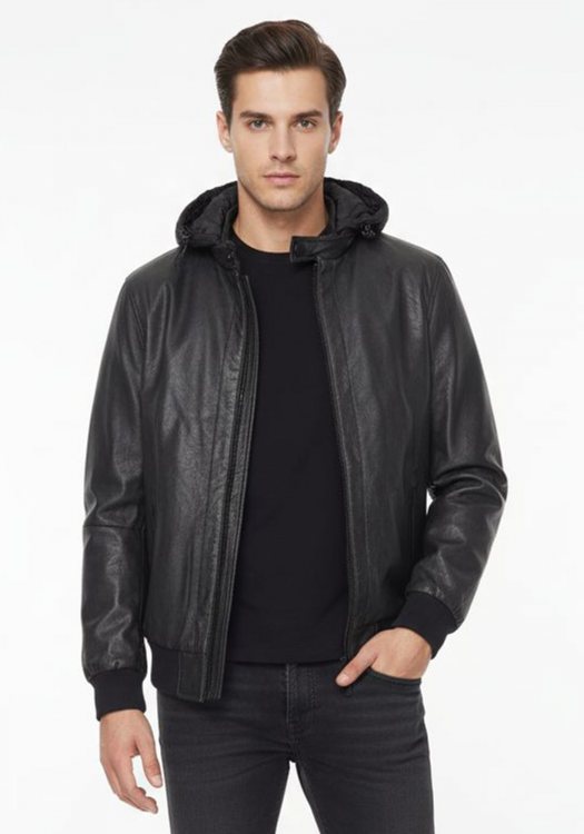 Hamaki-Ho Eco Leather της σειράς Bomber - GBI1583H Nero