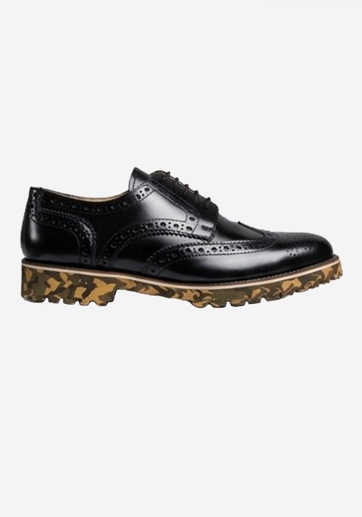 Hamaki-Ho Δερμάτινα Oxford - SCA56H Black/Army