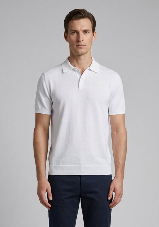 Hamaki Ho Polo Knitted - ME3205H BI White
