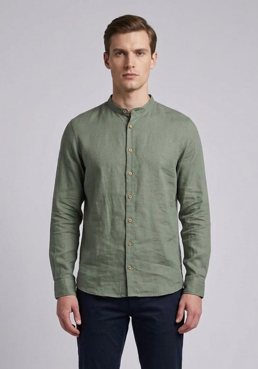 Hamaki Ho Πουκάμισο Linen - CE1295H Khaki