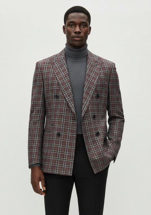 Hamaki Ho Σταυρωτό Σακάκι της σειράς Double Breasted - GA630HH BO Red