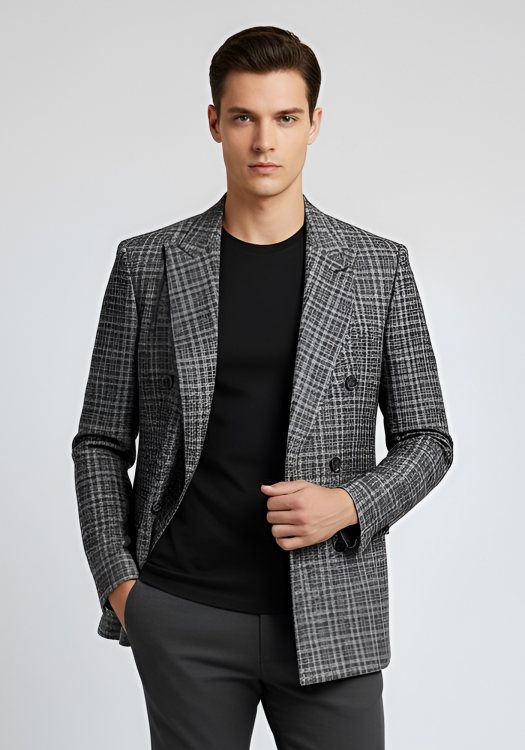 Hamaki Ho Σταυρωτό Σακάκι της σειράς Double Breasted - GA630H Blue