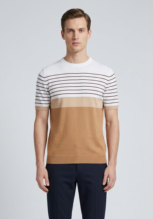 Hamaki Ho Μπλούζα Striped Jersey - ME3212H BI Bez White