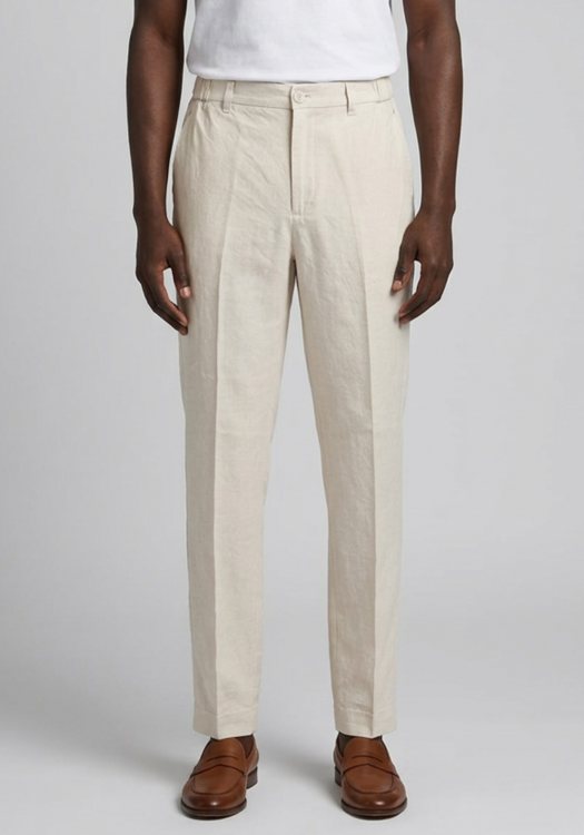 Hamaki Ho Λινό Παντελόνι Linen - PSE1839H Bez