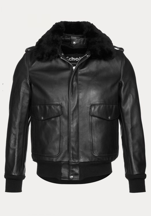 Schott N.Y.C. Δερμάτινο Flying jacket της σειράς Iconic A-2 - 184SM Black