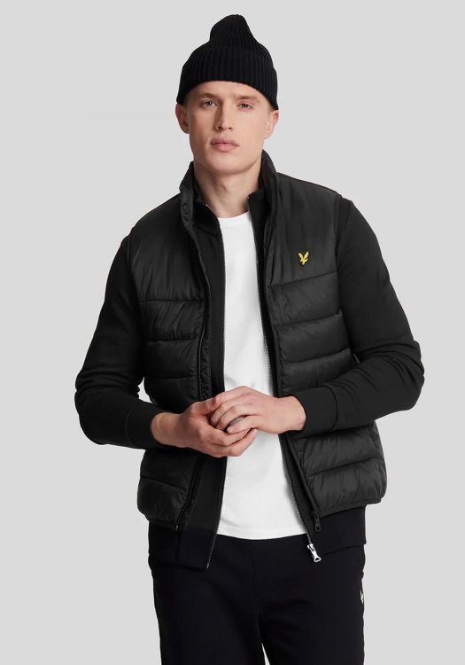 Lyle & Scott Αμάνικο Μπουφάν της σειράς Wadded - JK1231V Z865 Jet Black