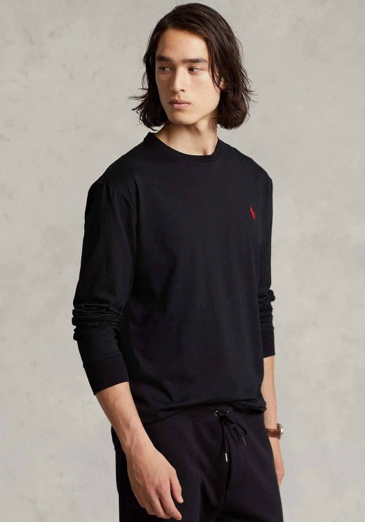 Polo Ralph Lauren Μακρυμάνικη Μπλούζα της σειράς Jersey - 710881817 001 Black