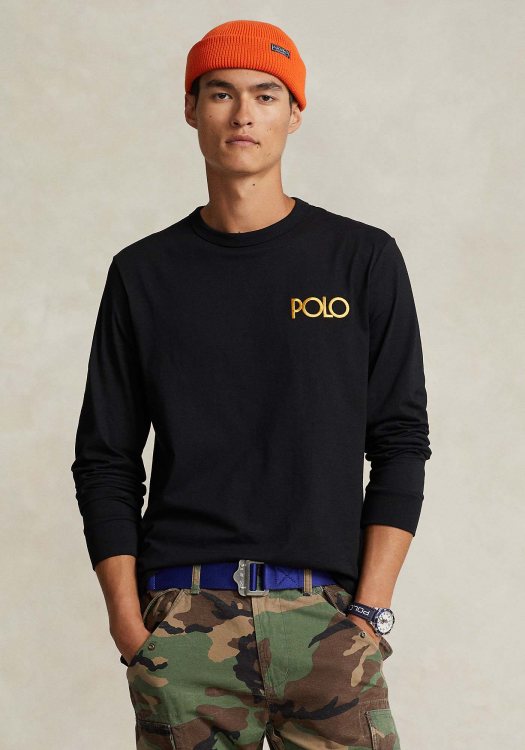Polo Ralph Lauren Μακρυμάνικη Μπλούζα της σειράς Jersey - 710920208 001 Black