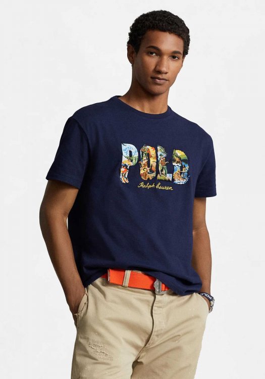 Polo Ralph Lauren Μπλούζα της σειράς Logo Jersey - 710934738 001 Dark Blue