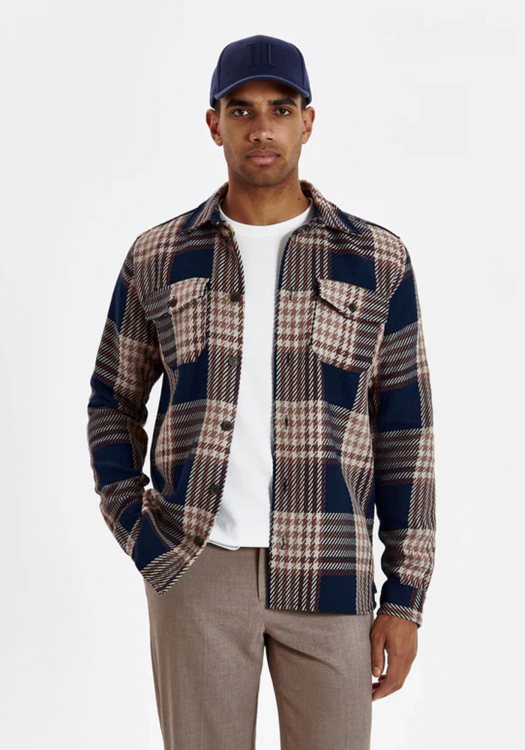 Les Deux Overshirt της σειράς Jesse Check - LDM640065 460215 Dark Navy/ Ivory