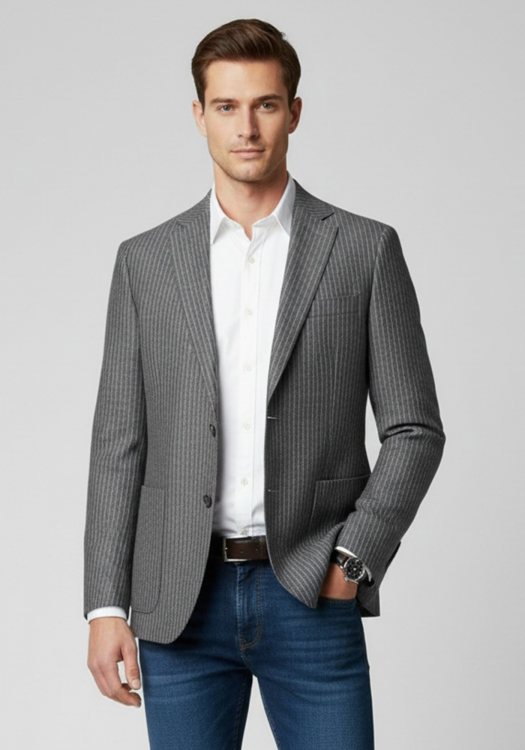 John Barrit Σακάκι της σειράς Stripe - 34170 3516 240 Grey