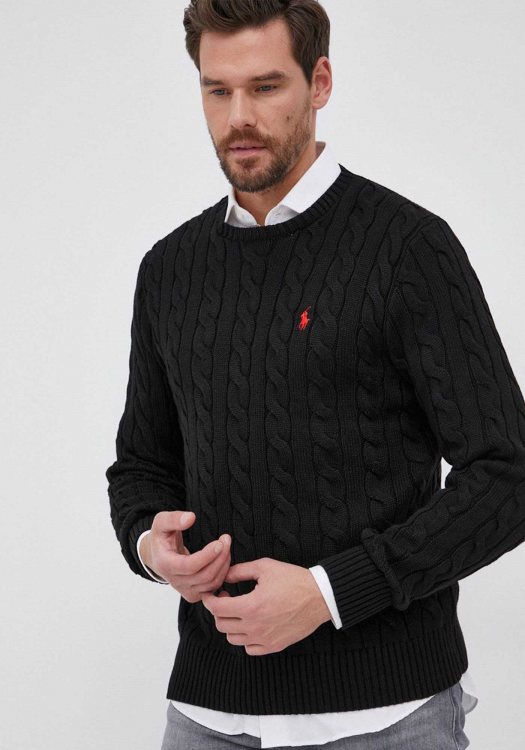 Polo Ralph Lauren Πλεκτή Μπλούζα της σειράς Jumper - 710775885 012 Black