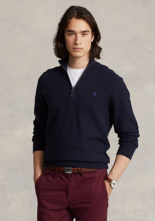 Polo Ralph Rauren Half Zip της σειράς Jumper - 710932304 001 Navy
