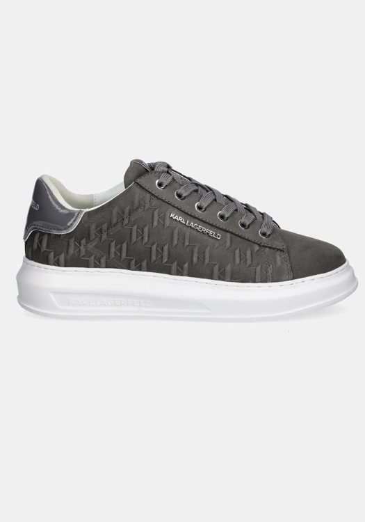 Karl Lagerfeld Δερμάτινα Sneakers της σειράς Kapri Mens - KL52547K 255 Mid Grey Nubuk