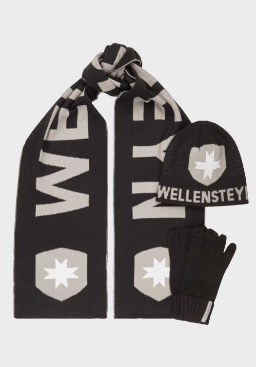 Wellensteyn Set Κασκόλ Σκούφος Γάντια - KHSG 105 SWG Black/Grey