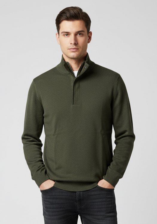 Karl Lagerfeld Pullover της σειράς Knit Troyer - 655005 554399 590 Dark Green