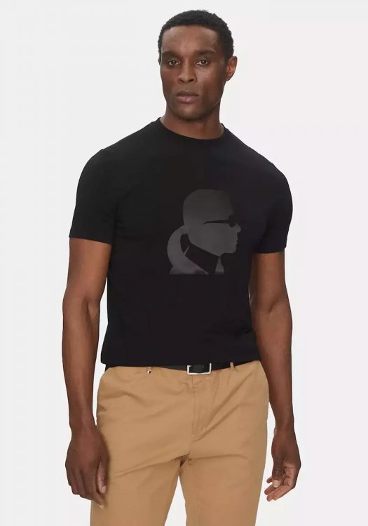 Karl Lagerfeld T Shirt της σειράς Crewneck - 755054 552221 990 Black